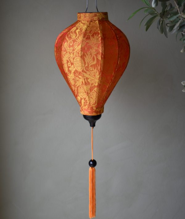 Orange silke lanterne (30cm)