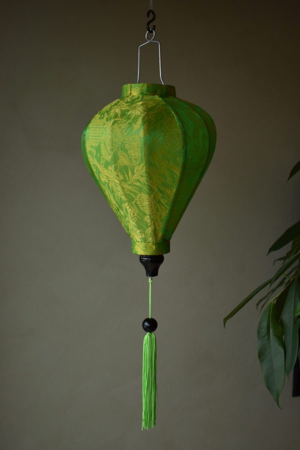 Grøn silke lanterne (30cm)
